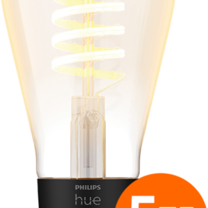 Philips Hue Filamentlamp White Ambiance Edison E27 5-pack ~ Spinze.nl