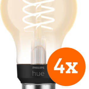Philips Hue Filamentlamp White Standaard E27 - 2023 - 4-pack ~ Spinze.nl