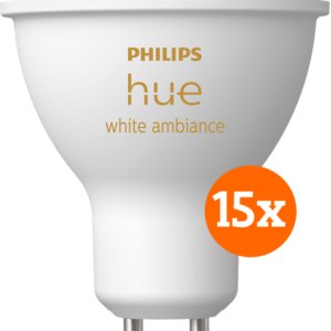Philips Hue White Ambiance GU10 15-Pack ~ Spinze.nl