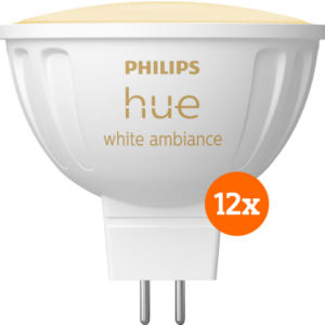 Philips Hue spot White Ambiance MR16 12-pack ~ Spinze.nl