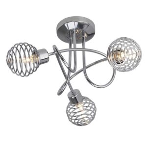 Plafondlamp Charlie 3 Lamps chrome / Brilliant ~ Spinze.nl