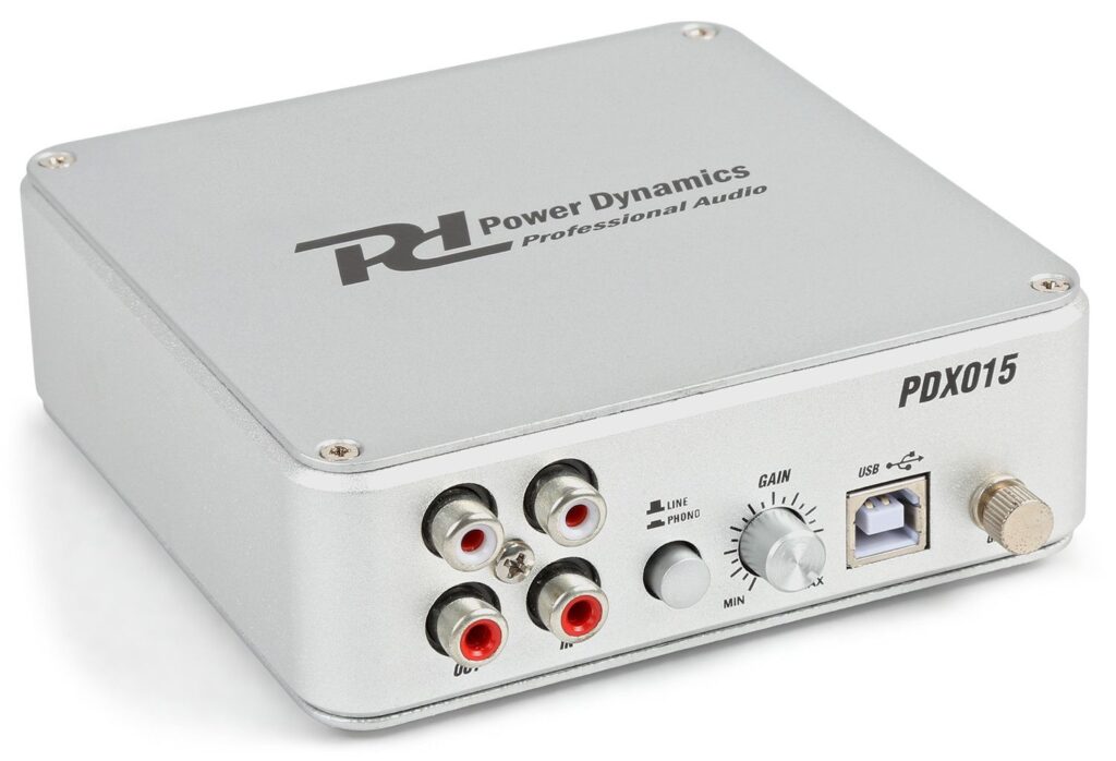 Power Dynamics PDX015 LP&apos;s digitaliseren Phono USB Voorversterker ~ Spinze.nl