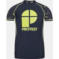 Protest Prtdylan Jr Rashguard Lycra T-Shirt Donkerblauw/Limoengroen ~ Spinze.nl