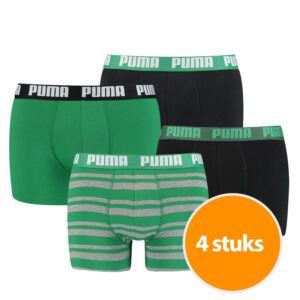 Puma 4-Pack Combi Basic/Stripe Green-S ~ Spinze.nl