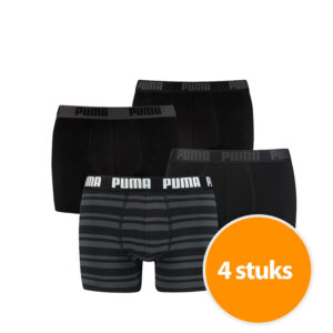 Puma 4-Pack Combi Basic/Stripe Zwart-S ~ Spinze.nl