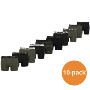 Puma Boxershorts 10-pack Forest Night / Black-S ~ Spinze.nl