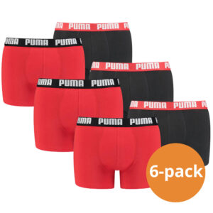 Puma Boxershorts Basic 6-pack Red/Black-XXL ~ Spinze.nl