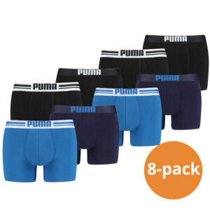 Puma Boxershorts Placed Logo 8-pack Blauw/Zwart-XL ~ Spinze.nl