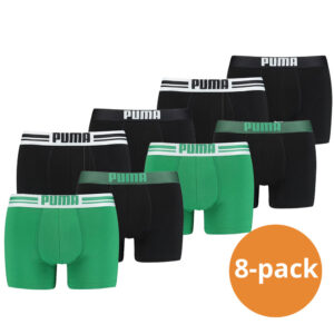 Puma Boxershorts Placed Logo 8-pack Groen/Zwart-L ~ Spinze.nl