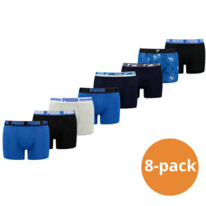 Puma Boxershorts Voordeelpakket 8-pack Black / Blue-XL ~ Spinze.nl