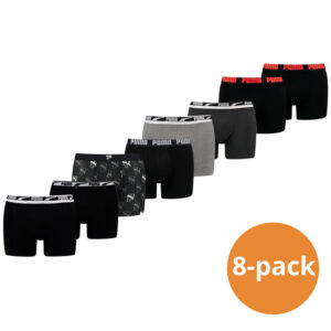 Puma Boxershorts Voordeelpakket 8-pack Black / Grey-XL ~ Spinze.nl