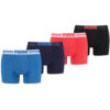 Puma boxershorts Placed Logo 4-pack Rood/Blauw-M ~ Spinze.nl