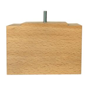 Rechthoekige houten meubelpoot 11 cm (M8) ~ Spinze.nl