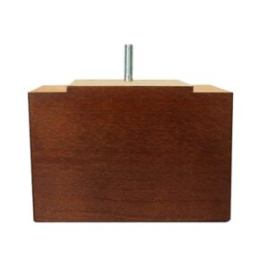 Rechthoekige kersen houten meubelpoot 11 cm (M8) ~ Spinze.nl