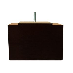 Rechthoekige zwarte houten meubelpoot 11 cm (M8) ~ Spinze.nl