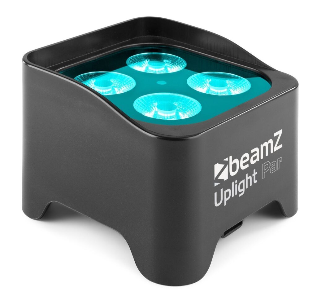 Retourdeal - BeamZ BBP90 Uplight PAR spot op accu met 4x 4W LED&apos;s ~ Spinze.nl