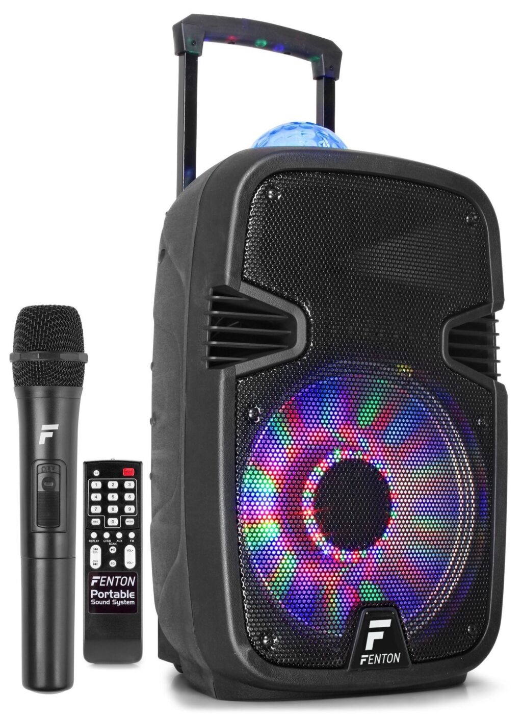 Retourdeal - Fenton FT12JB karaoke speaker 700W 12" met LED ~ Spinze.nl