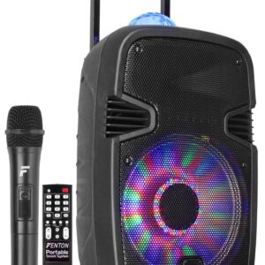 Retourdeal - Fenton FT12JB karaoke speaker 700W 12" met LED ~ Spinze.nl
