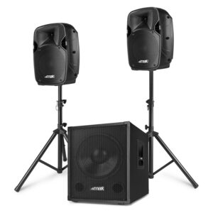 Retourdeal - MAX MX700 complete actieve 2.1 live set / speakerset - ~ Spinze.nl