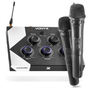 Retourdeal - Vonyx AV510 Bluetooth karaoke set met 2x draadloze ~ Spinze.nl