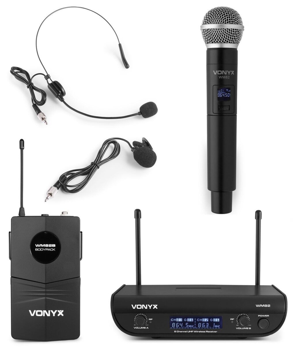 Retourdeal - Vonyx WM82C draadloze UHF microfoonset met handmicrofoon ~ Spinze.nl