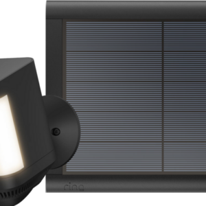 Ring Spotlight Cam Plus - Battery - Zwart + usb-C zonnepaneel ~ Spinze.nl