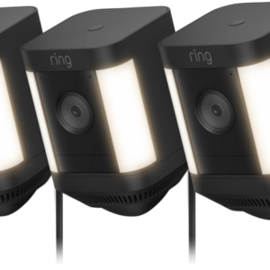 Ring Spotlight Cam Plus - Plug In - Zwart - 3-pack ~ Spinze.nl
