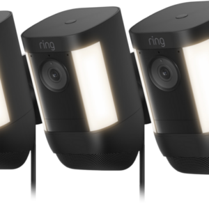 Ring Spotlight Cam Pro - Plug In - Zwart - 3-pack ~ Spinze.nl