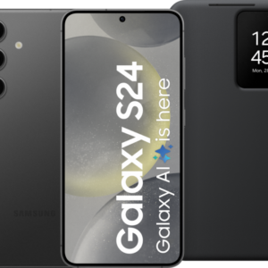 Samsung Galaxy S24 128GB Zwart 5G + Smart View Book Case Zwart ~ Spinze.nl