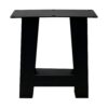 Set zwarte stalen A tafelpoten breedte 32 cm en hoogte 42 cm (koker 6 x 6 ) ~ Spinze.nl