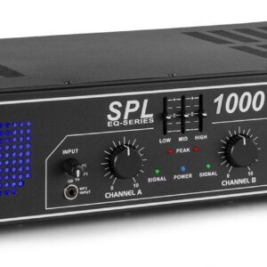 SkyTec 2 x 500W DJ PA versterker SPL1000 met EQ ~ Spinze.nl
