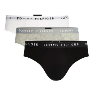 Tommy Hilfiger 3-pack heren slips - grijs/wit/zwart ~ Spinze.nl