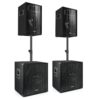 Vonyx 1700W Subwoofer set "Super Bass 1700" 2 Speakers