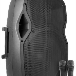 Vonyx AP1500PA Mobiele 15" speaker op accu 800W met microfoons