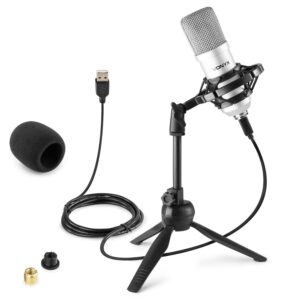Vonyx CM300S USB studio condensator microfoon - Titanium ~ Spinze.nl