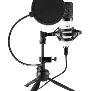 Vonyx CM300W USB studio microfoon met popfilter - Wit ~ Spinze.nl