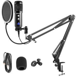 Vonyx CMS320B studio USB microfoon met microfoon arm - Zwart ~ Spinze.nl