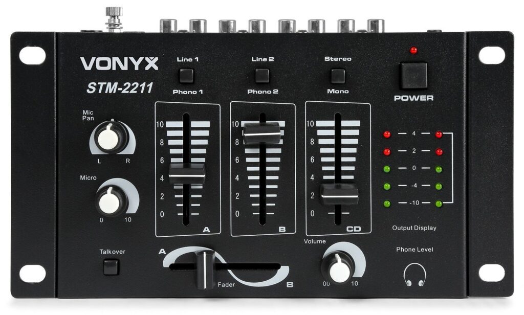 Vonyx STM-2211B 4-Kanaals mengpaneel - Zwart ~ Spinze.nl