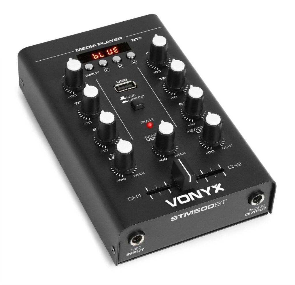 Vonyx STM500BT 2-kanaals mixer met Bluetooth en mp3 speler ~ Spinze.nl