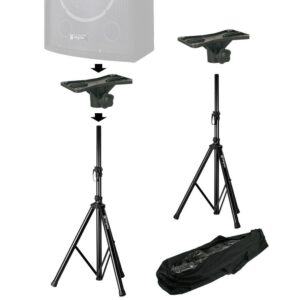 Vonyx Speakerstandaards met Plateaus - Complete set ~ Spinze.nl