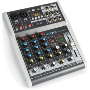 Vonyx VMM-K402 4 kanaals muziekmixer met Bluetooth en effecten ~ Spinze.nl