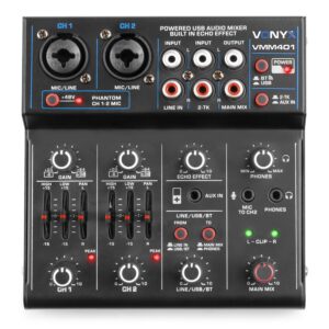 Vonyx VMM401 USB mixer - 4-kanaals mengpaneel met Bluetooth en USB ~ Spinze.nl