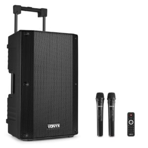 Vonyx VSA500 ABS 12" portable speaker met Bluetooth en 2x draadloze ~ Spinze.nl