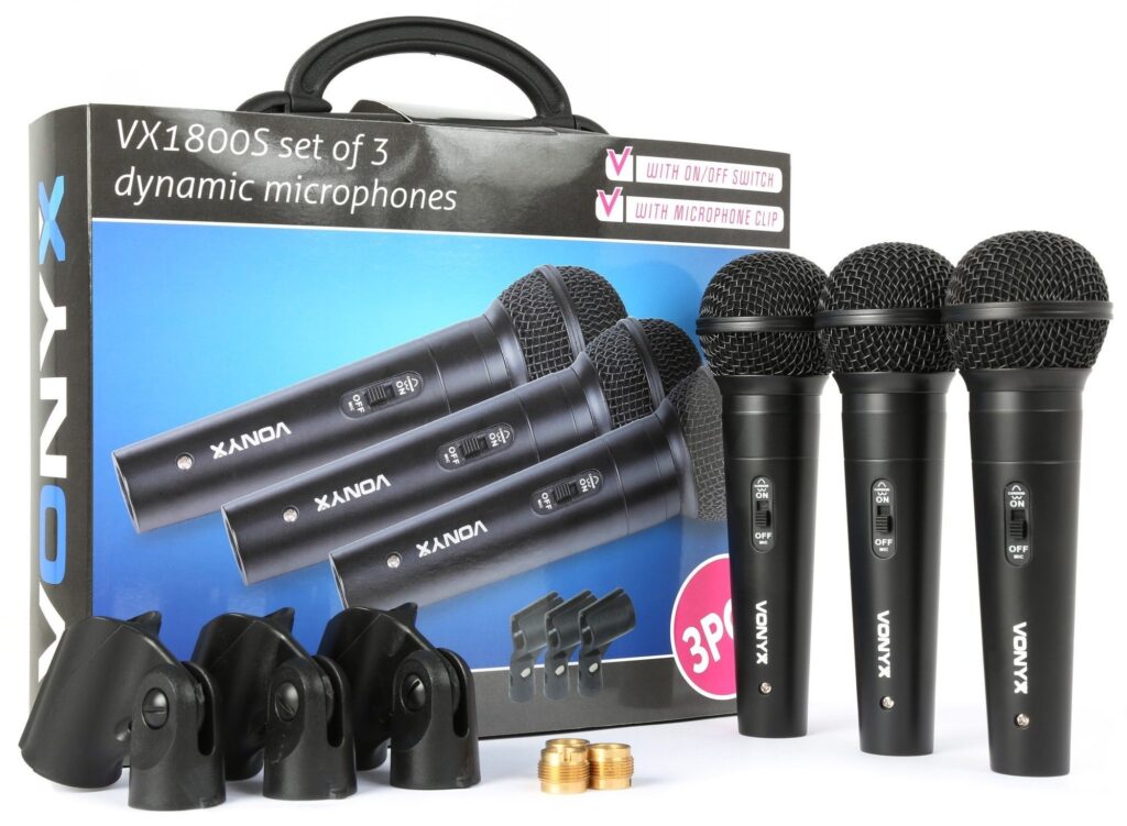 Vonyx VX1800S Dynamische microfoonset van 3 microfoons ~ Spinze.nl
