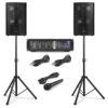 Vonyx VX210 Complete geluidsinstallatie voor zang - 2x 10 inch ~ Spinze.nl