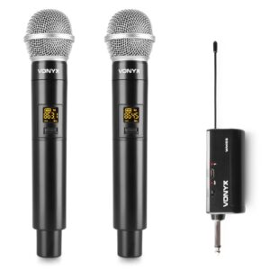 Vonyx WM552 plug-in draadloze microfoonset met 2 microfoons - UHF ~ Spinze.nl