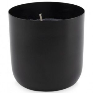 Vtwonen Cup with candle metal black 9x9cm ~ Spinze.nl