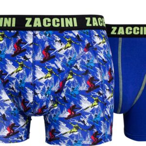 Zaccini 2-pack boxershorts snowboard - blauw ~ Spinze.nl