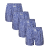 Zaccini 4-pack woven boxershorts - navy ~ Spinze.nl