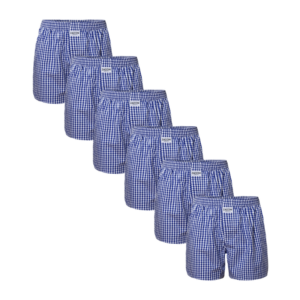 Zaccini 6-pack woven boxershorts - navy ~ Spinze.nl